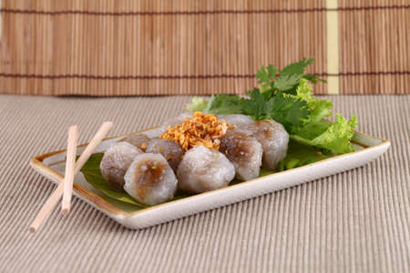 steamed tapioca dumpling with porkの写真素材