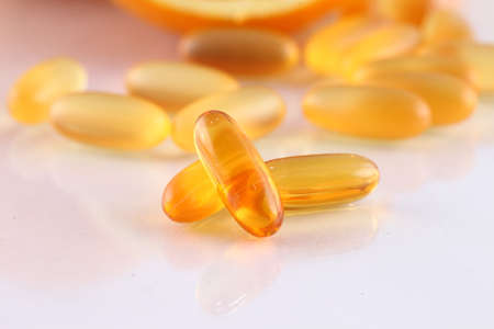 Vitamin isolated on white background の写真素材