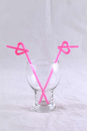 straws isolate on white  の写真素材