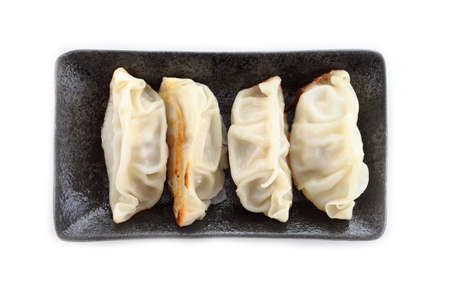 Japanese Dumplings with white background の写真素材