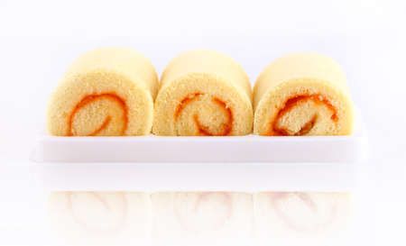 roll cake orangeの写真素材