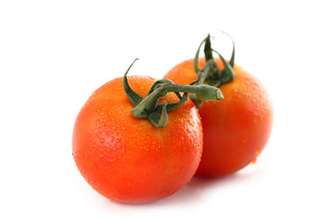 Tomato isolated on white background の写真素材