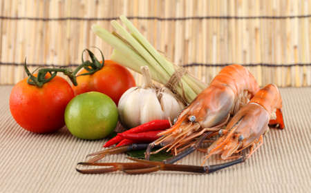 Asian herb and spicy with shrimps "Tom Yum"の写真素材