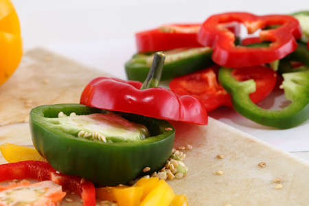 pepper slicesの写真素材