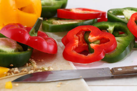 pepper slicesの写真素材