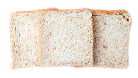 Bread slice isolated on white, clipping path included