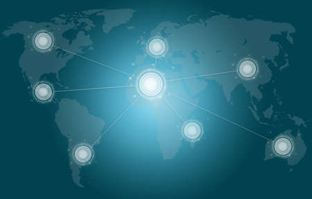 hand touching button on the screen worldの写真素材