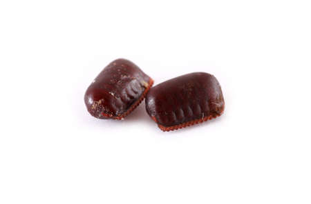 Smooth cockroach - Symploce pallens egg sacks isolated on white
