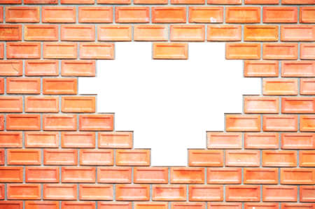 White heart on wall  の写真素材