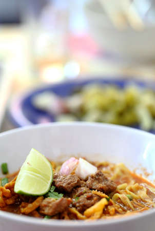 Khao soi - Traditional Thai Food の写真素材