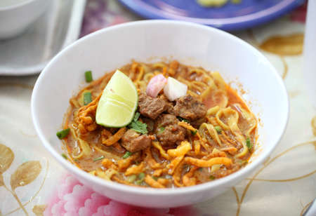Khao soi - Traditional Thai Foodの写真素材