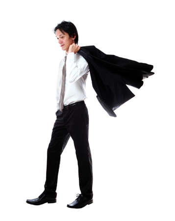 Full body Portrait of a young businessman standing の写真素材