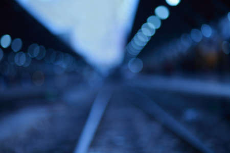 Railway station- blur photo,Bokeh background の写真素材