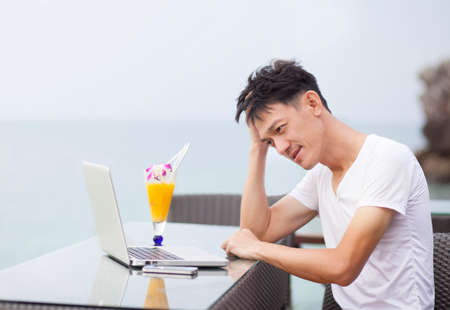 Business People With Stress And Worries In the Beachの写真素材