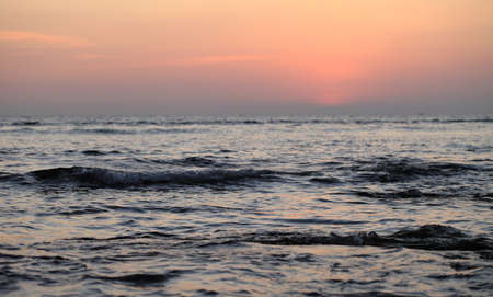 Blue sea with wavesの写真素材