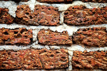 Background of red brick wall texture