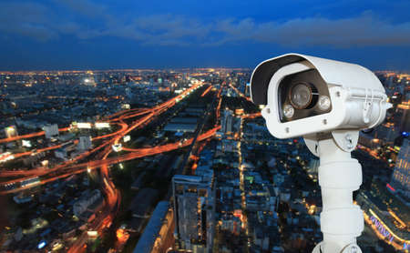 CCTV with Blur City in background.