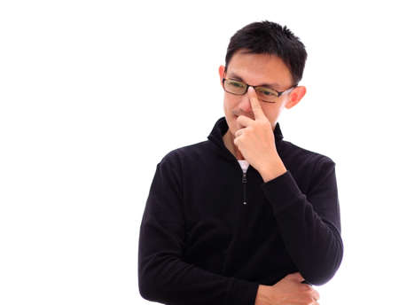 Handsome man thinking
