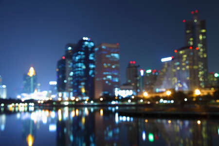 City at night - blur photo,Bokeh backgroundの写真素材