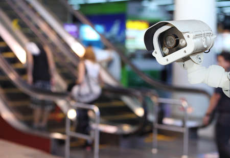 CCTV or surveillance Camera Operating inside department store