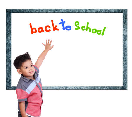 Child are learning Index on a white background.