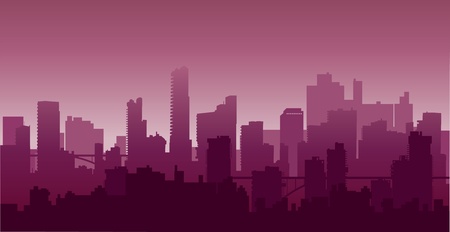City on a background sunset of a sun2のイラスト素材