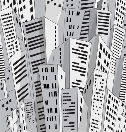 Background of many urban homesのイラスト素材