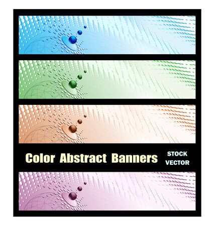 Different color options of abstract bannersのイラスト素材