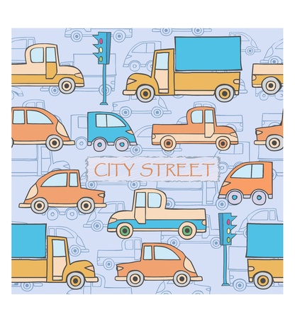 The stylized image of transport in the style of cartoonのイラスト素材