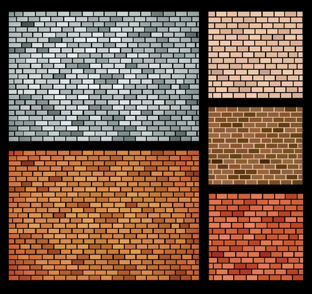 Vector background of bricks of different colorsのイラスト素材