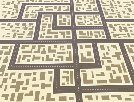 Isometric vector map of cityのイラスト素材