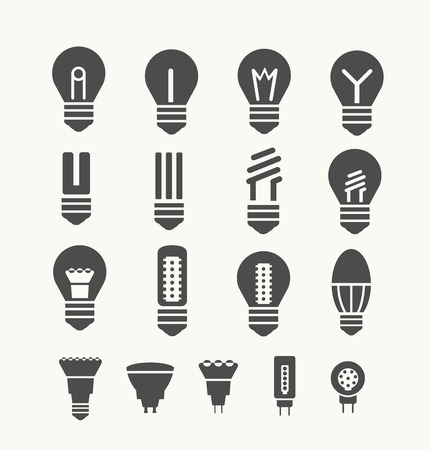 Set of environmental energy saving lamps for art and designのイラスト素材