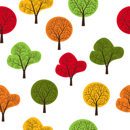 The pattern of trees seamless, repeating.It can be used as decoration for fabrics, wallpaper, pattern for a variety of goods, items or for design and creativity.のイラスト素材