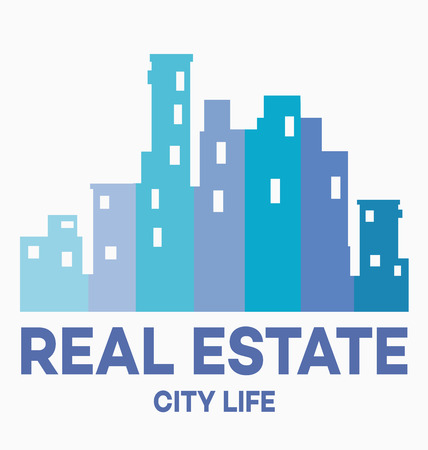 Logo design for urban real estate websites, real estate agencies, design business cards, flyers and invitations.のイラスト素材