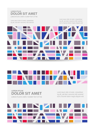 Flyer town for business and corporate business cards and invitations to urban styleのイラスト素材