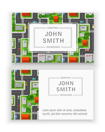 Template business cards for design of a repeating patternのイラスト素材