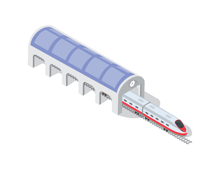 Fast modern high speed trainのイラスト素材