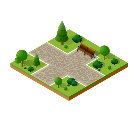 trees forest campingのイラスト素材
