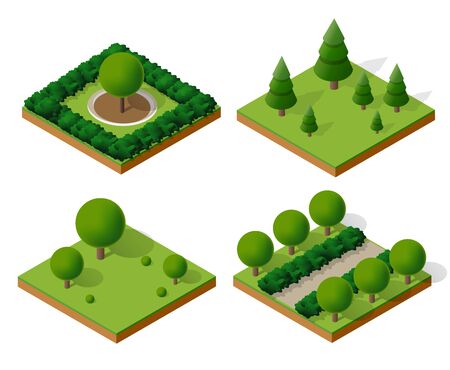 trees forest campingのイラスト素材