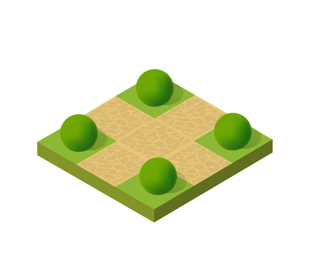 Natural ecological landscapeのイラスト素材