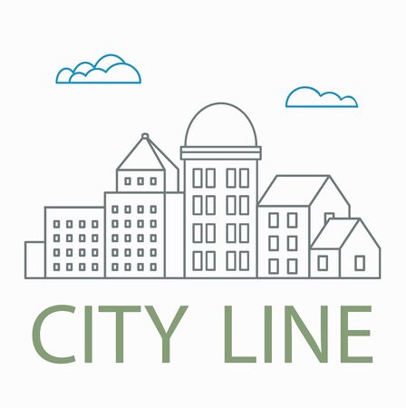 Line linear urban city landscapeのイラスト素材