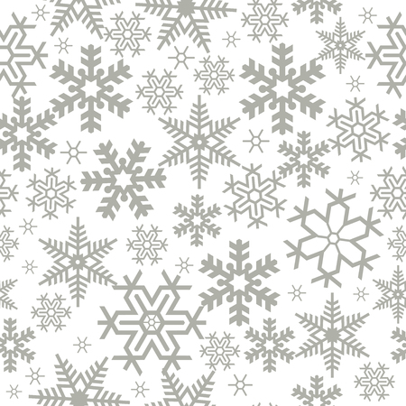 Seamless pattern silhouette cut tracery Christmas snowflakes. Design for scrapbooking, business cards, background for craftのイラスト素材
