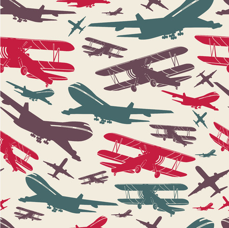 Airplane retro template.のイラスト素材