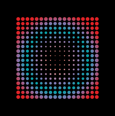 Halftone abstract pattern for printing on T-shirts, a template for business cards and invitations.のイラスト素材