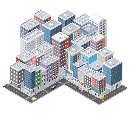 Urban area of the cityのイラスト素材