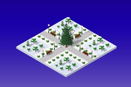 Set of snow snowboundのイラスト素材
