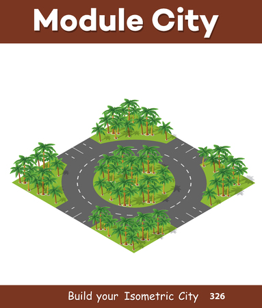 Isometric 3d trees forestのイラスト素材