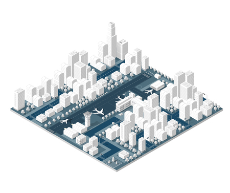 city on white designのイラスト素材