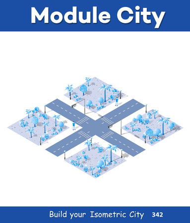 3d map of city on whiteのイラスト素材