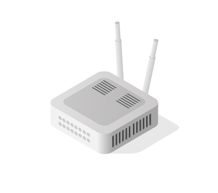Internet isometric routerのイラスト素材